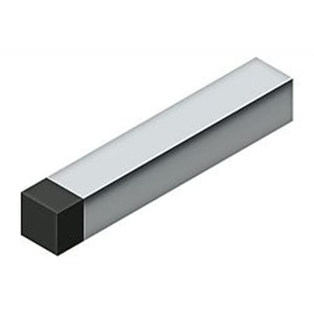 Patioplus 4 in. Modern Square Baseboard Bumper; Polished Chrome PA1635108